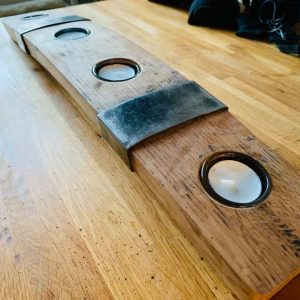 Whisky Barrel Stave - Candle Holder